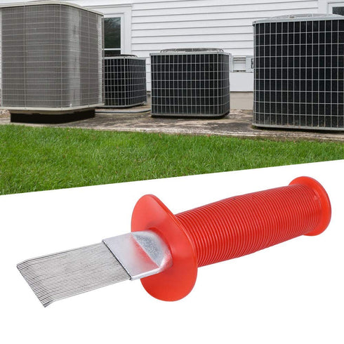 AMONIDA Air Conditioner Fin Comb, Stainless Steel Plastic Handle Threaded Design for Air Conditioner Condenser Repairing and Cleaning...