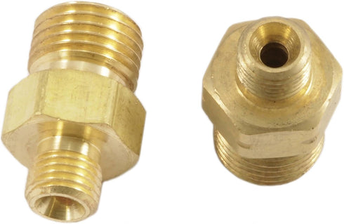 Forney 86152 Oxygen Acetylene Brass Fitting, Oxygen and Acetylene Hose Couplers, Adapters A to B Oxygen and Acetylene, Carded Pair...