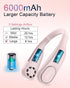 Ninetails Portable Neck Fan, 6000mAh Rechargeable Personal Fan, 360° Lightweight Wearable Fan, Low Noise 3 Speed Hands Free Fan, Hanging Headphone...