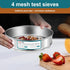 304 Stainless Steel Mesh Lab Sieve, 4(4.75mm) Mesh Aperture Test Sieve, 7.9Inch(20cm) Diameter Analysis Sample Test Sieves for Industrial Laborato...