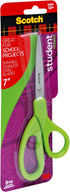 Scotch 7-Inch Student Scissors, Blue, Green, and Purple, Colors Vary, 6-Pack...