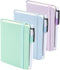 feela 3 Pack Pocket Small Notebook Journals, Mini Cute Hardcover College Ruled Notepad Women Office Supplies, with 3 Black Pens, 3.5”x 5.5”, A6, P...