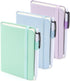 feela 3 Pack Pocket Small Notebook Journals, Mini Cute Hardcover College Ruled Notepad Women Office Supplies, with 3 Black Pens, 3.5”x 5.5”, A6, P...
