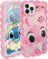 Compatible with iPhone 15 Pro/14 Pro/13 Pro Case, Cute 3D Cartoon Cool Soft Silicone Animal Character Waterproof Protector Boys Kids Girls Cover S...