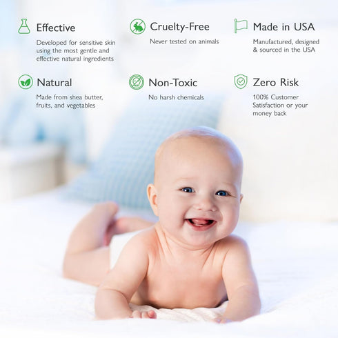SoCal Suds & Company - Natural & Organic Baby Cream - Gentle Moisturizing for Sensitive Tender Infant Skin, Nourishing Hydration with Aloe & Cocon...