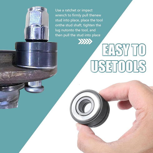 1 PC Car Wheel Stud Installer, Multifunctional Stud Replacements, Automotive Repair Tool Kit, Light Vehicles Part, Universal for Most Cars, Trucks...