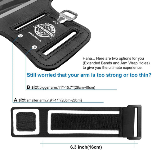 Running Armband for Samsung Galaxy S25Edge,S25/S24/S23 /S22 Ultra,S25+,S24+,S23+,Gym Workouts Sports Phone Arm Band, with Card Holder (Black)...