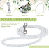 2 Pcs Dog Flower Collar Wedding and Leash Set Pearls for Dogs 120 cm 4 ft Pearls Beaded Dog Leash Dog Collar Bows for Wedding Adjustable for Mediu...
