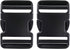PENTA ANGEL 2Pcs 50mm/2 inch Black Plastic Buckle Clips Heavy Duty Dual Adjustable Buckles Craft Webbing Quick Side Release Buckles for Luggage St...