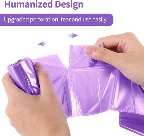 Small Trash Bags 1.2-Gallon: Bathroom Trash Bags 4.5L Small Garbage Bags for Bathroom Bedroom Office - (Purple, 120 Counts)...