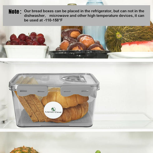 Bread Box for Kitchen Countertop?Bread Storage Container with Airtight Lid?Time Recorder Bread Box for keeping Bread, Toast?Donut?agel, Loaf Fresh...