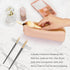 Travel Makeup Brush Holder,Silicone Makeup Brush Holder,Makeup Brush Bbag,BPA free Travel Accessories7.9 x 3.15 x 1.18 inches(Shell powder)...