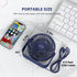 FARADAY USB Desk Fans 5 Inches Portable Table Fans 360° Head Rotation Small Personal Desktop Fan for Home Office, 3 Speeds, Navy Blue...