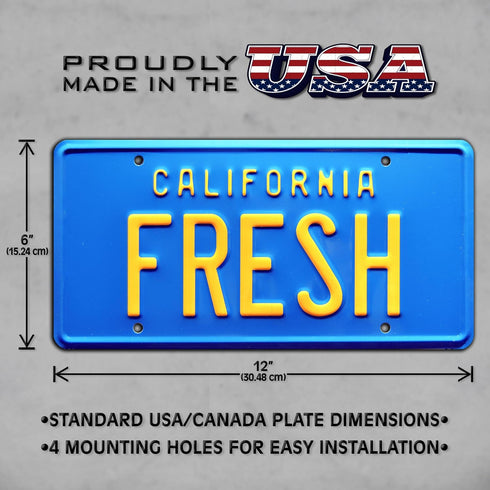 Fresh Prince of Bel Air | Fresh | Metal Stamped License Plate...