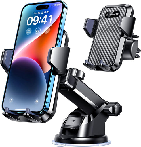 VANMASS ?65+LBS Strongest Suction & Military-Grade 2024 Ultimate Car Phone Mount?Patent & Safety Certs? Cell Phone Holder Truck Stand for Dashboar...