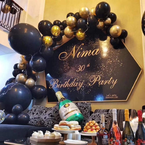 36 Inch Latex Round Black Balloons(Premium Helium Quality),Giant Balloons for Photo Shoot/Birthday/WeddingParty/Festivals/Event Decorations (6pcs ...