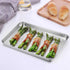 TeamFar 10.5’’ x 8’’ x 1’’ Toaster Oven Pan with Rack Set, Small Baking Pans Tray Stainless Steel with Cooling Rack Set of 4, Non-Toxic & Heavy Du...