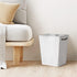 Wood Wastebasket Trash Can Rustic Farmhouse Square Garbage Container Bin with Decorative Metal Handle for Bedroom, Living Room, Bathroom & Office...