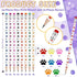 48 Pcs Paw Print Pencil Eraser Sets Colorful Wooden Pencils with Paw Eraser for Kids Dog Themed Birthday Party Favors Welcome Back to School Favor...