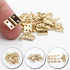 Mini Hinge Clips Dollhouse Furniture Jewelry Wooden Box Cabinet Door Brass Hinges Miniature Accessories Wooden Music Box Wine Case Hinge with Scre...