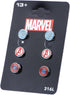 Officially Licensed Marvel Comics Stainless Steel Women's Avenger Logo Pack Round Stud Hypoallergenic Earrings, Unisex...