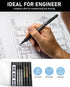Nicpro 3 PCS 1.3 mm Mechanical Pencil Set 3 Colors with 36 Lead Refill, 3 Eraser - Weatherproof Metal MP2000 Heavy Duty Carpenter Pencil for Outdo...