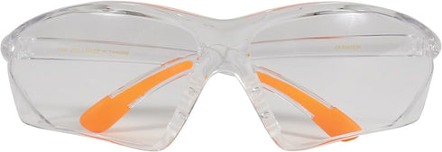 Allen Company Factor Shooting and Safety Glasses, Clear Frame with Orange Tips, Clear Lens...