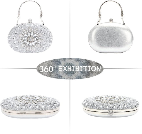 Lanpet Women Crystal Clutch Purse Rhinestone Evening Handbags for Wedding Party...