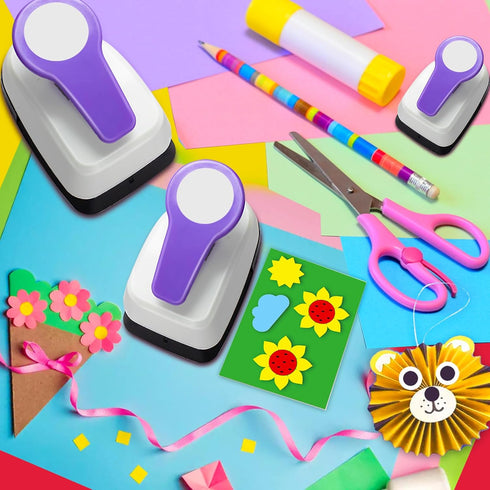 Craft Circle Hole Punch, 3pcs Different Size of Scrapbooking Punches Crafting Designs for Office Supplies, Card Making, DIY Albums Photos, Circle ...
