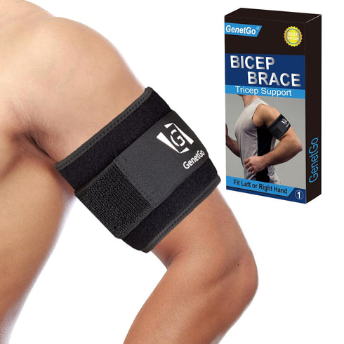 Bicep & Tricep Tendonitis Brace Compression Sleeve - Pain Relief for Bicep and Tricep Muscle Strains, Upper Arm Support (L/XL Width-4")...