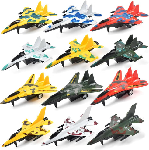 12 Pcs Pull Back Airplane Toys for toddlers 1-3, Boys Plane Playset,FighterToys, Gifts for Toddler Kids 1+ Years Old, Kids Presents Toys...