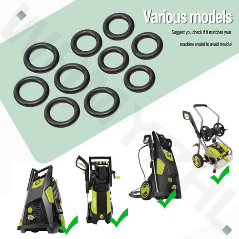 SPX3000-ORING SPX3000 Pressure Washer Replacement O-Rings for Sun Joe SPX4001/SPX3001/SPX3500/SPX3501/SPX4000 Electric Pressure Washers (5pcs Smal...