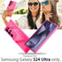 AICase for Samsung Galaxy S24 Ultra Case Glitter, Sparkly Bling Girls Women Girly Sparkle Cute Protective Phone Case for Samsung S24 Ultra, Hot Pi...