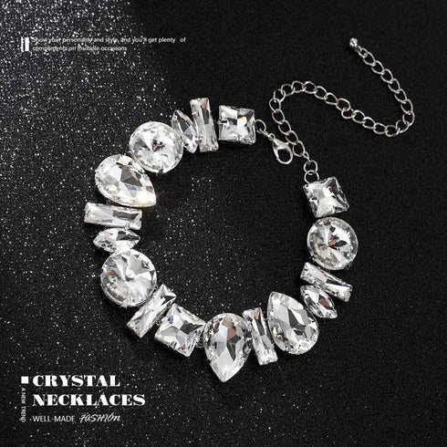 Crystal Chokers Silver Choker Necklace Rhinestone Neck Chain Bling Neck Jewelry Prom Accessories for Women and Girls...