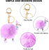 WILLBOND 9 Pieces Animal Pom Pom Keychain Cute Faux Fur Key Ring for Women Girls Bag Accessories...