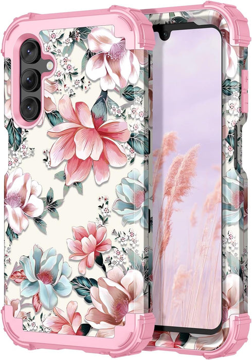 Hekodonk for Samsung Galaxy A15 5G Case,Heavy Duty Shockproof Protection Hard Plastic+Silicone Rubber Hybrid 3 in 1 Drop Protective Case for Samsu...
