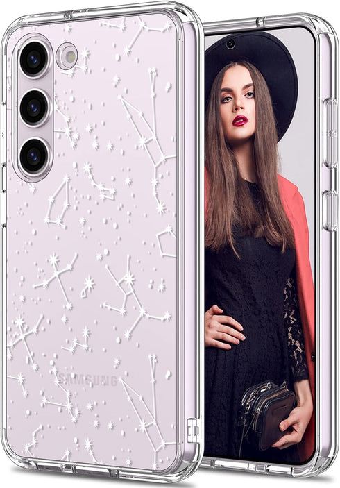 ICEDIO for Samsung Galaxy S23 Plus Case,Slim Fit Crystal Clear Cover with Fashion Designs for Girls Women,Durable Rugged Protective Phone Case for...
