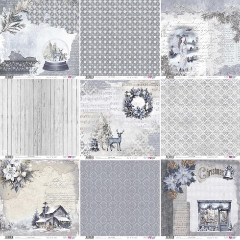 Papers For You - Mini Scrapbooking and Craft Paper Kit | "Snow On The Forest" Collection | Includes 24 Double Sided Papers with Different Designs ...