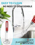 Milk Frother with Stand Rechargeable-Handheld Frother Wand with 3 Stainless Whisks 3 Speed Adjustable, Electric Whisk Drink Mixer, Foam Maker Blen...