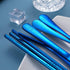 Travel Utensils,Reusable Silverware Set To Go Portable Cutlery Set with a Waterproof Carrying Case for Lunch Boxes Workplace Camping Picnic (Blue)...