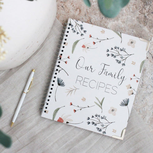 Blank Recipe Book To Write In Your Own Recipes - Family Recipe Journal to Create Your Own Cookbook - 100 Page Empty Spiral Recipe Notebook - Hardc...