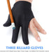 Breathable Pool Gloves Nylon Billiards Gloves Pool Left Right Hand Gloves Universal 3 Fingers Cue Gloves Shooter Cue Sports Gloves for Women Men I...