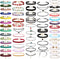 K&Q 60 PCS Choker Necklace, Classic Stretch Colorful Gothic Collar Tattoo Choker Necklace AndBlack Layered Cute Lace Velvet Choker Necklace Set fo...