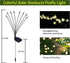 2 Pack Solar Garden Lights,Firefly Solar Powered Outdoor Waterproof Light,8 LEDs Solar Garden Decorative Light Pathway Patio Yard Lights,White, 2p...