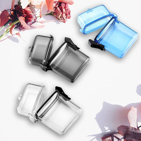 Sport Waterproof Case ID Card Badge Holder Floating Sports Case Heavy Duty Durable Locker Dry Box(Clear, Gray, Blue 3Pcs)......