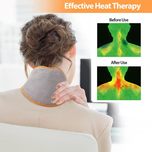 USB Neck Heating Pad for Car Travel Heated Neck Wraps Pain Relief Warm Hot Compress Electric Neck Heat Pad for Soreness Stiffness Cervical Spondyl...
