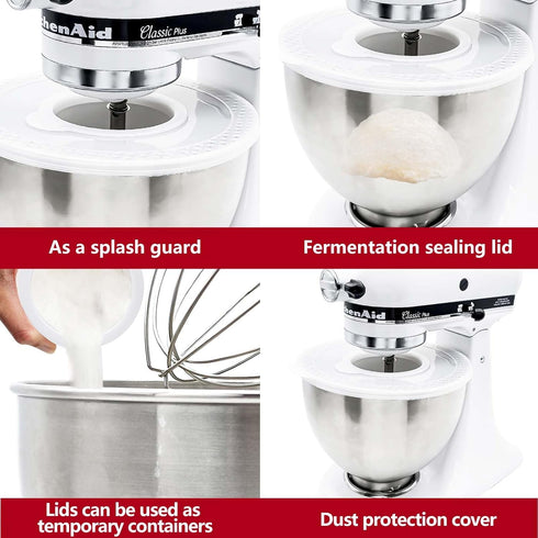 K45SS Mixers Bowl Covers for Kitchenaid Tilt-Head Stand Mixer 4.5-5 Quart, Splashproof Bowl Lid....