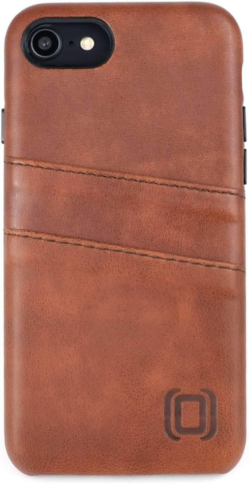 Dockem Wallet Case for iPhone SE 3 (2022), SE 2 (2020) & iPhone 8/7 with Metal Plate for Magnetic Mounting & 2 Card Holder Slots (Exec M2, Brown)...