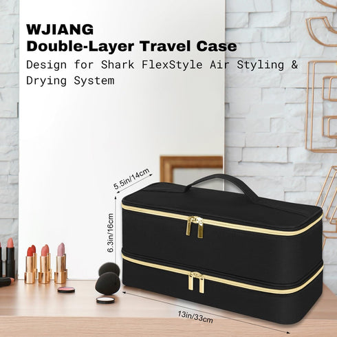 Double-Layer Travel Case for Shark Flexstyle, Carrying Case for Dyson Supersonic Hair Dryer/Dyson Airwrap, Waterproof Storage Case Travel Organise...