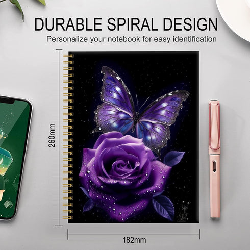 Spiral Journal Notebook for Women,Cute A5 College Ruled Notebooks 6"x 8.4", 120 Pages Lined Journal with Premium Thick Paper,Perfect for School Of...